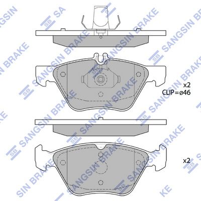 SP1797 Hi-Q Комплект тормозных колодок, дисковый тормоз