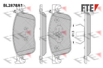 BL2878A1 FTE Комплект тормозных колодок, дисковый тормоз