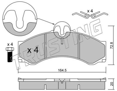 2710 TRUSTING Комплект тормозных колодок, дисковый тормоз