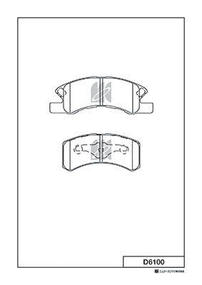 D6100 MK Kashiyama Комплект тормозных колодок, дисковый тормоз