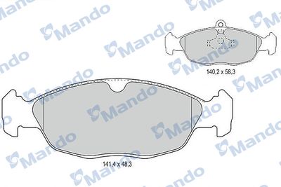 MBF015094 MANDO Комплект тормозных колодок, дисковый тормоз