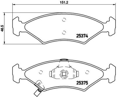 P30062 BREMBO Комплект тормозных колодок, дисковый тормоз