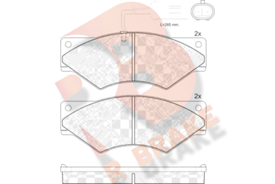 RB1328 R BRAKE Комплект тормозных колодок, дисковый тормоз