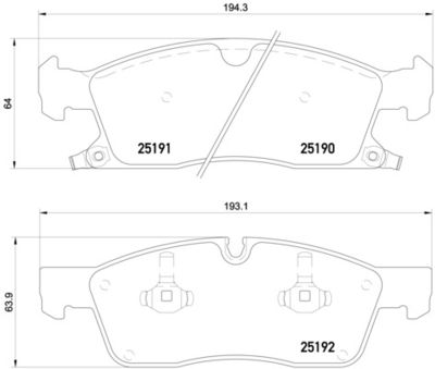 P37017 BREMBO Комплект тормозных колодок, дисковый тормоз