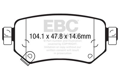 DP42287R EBC Brakes Комплект тормозных колодок, дисковый тормоз