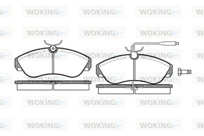 P587302 WOKING Комплект тормозных колодок, дисковый тормоз