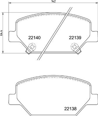 P07007 BREMBO Комплект тормозных колодок, дисковый тормоз