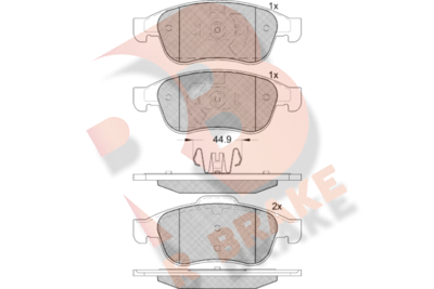 RB1915 R BRAKE Комплект тормозных колодок, дисковый тормоз