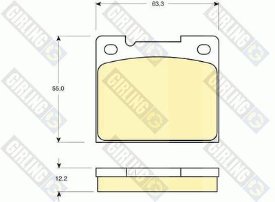 6110661 GIRLING Комплект тормозных колодок, дисковый тормоз