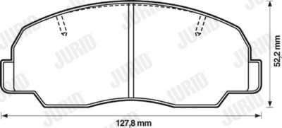 572293J JURID Комплект тормозных колодок, дисковый тормоз