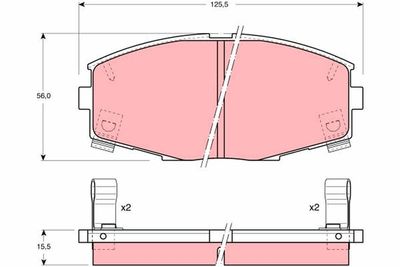 GDB880 TRW Комплект тормозных колодок, дисковый тормоз