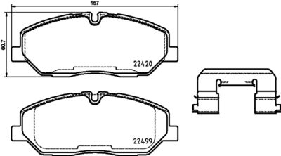 P30084 BREMBO Комплект тормозных колодок, дисковый тормоз