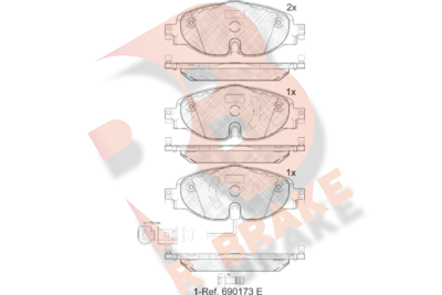 RB2111 R BRAKE Комплект тормозных колодок, дисковый тормоз