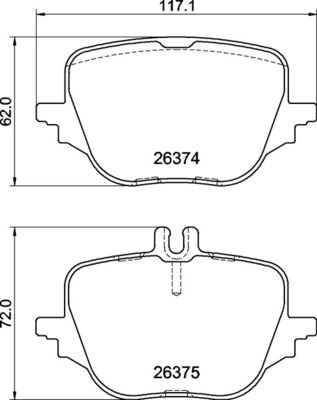 P50169 BREMBO Комплект тормозных колодок, дисковый тормоз