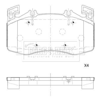 BBP2892 BORG & BECK Комплект тормозных колодок, дисковый тормоз