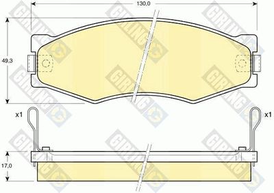 6103679 GIRLING Комплект тормозных колодок, дисковый тормоз