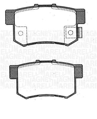 363916060461 MAGNETI MARELLI Комплект тормозных колодок, дисковый тормоз