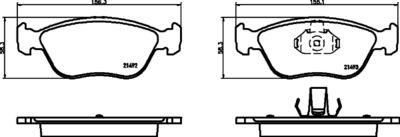 8DB355032971 HELLA PAGID Комплект тормозных колодок, дисковый тормоз