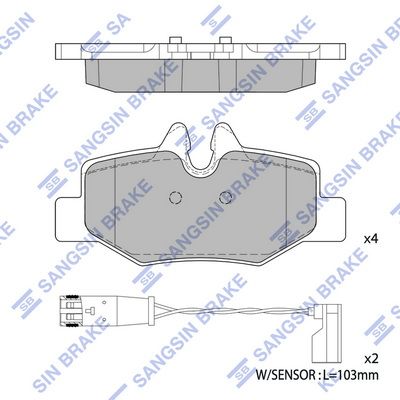 SP1896 Hi-Q Комплект тормозных колодок, дисковый тормоз