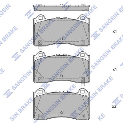 SP4152 Hi-Q Комплект тормозных колодок, дисковый тормоз