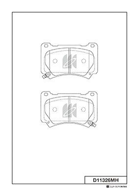 D11326MH MK Kashiyama Комплект тормозных колодок, дисковый тормоз