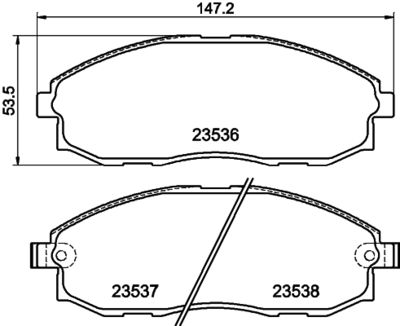 8DB355029041 HELLA PAGID Комплект тормозных колодок, дисковый тормоз