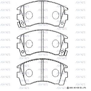 SN798P ADVICS Комплект тормозных колодок, дисковый тормоз