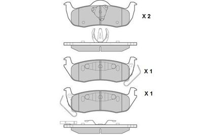 121239 E.T.F. Комплект тормозных колодок, дисковый тормоз