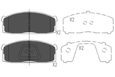 KBP6533 KAVO PARTS Комплект тормозных колодок, дисковый тормоз