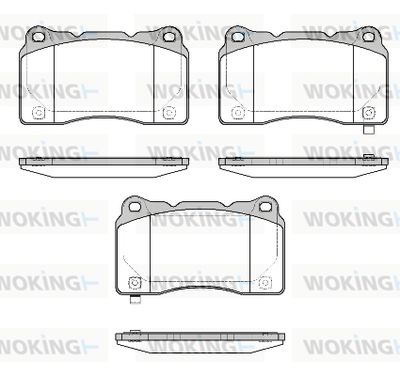 P766358 WOKING Комплект тормозных колодок, дисковый тормоз