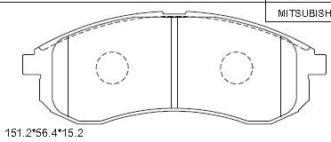 KD4717 ASIMCO Комплект тормозных колодок, дисковый тормоз