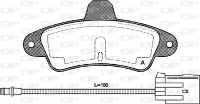 BPA043302 OPEN PARTS Комплект тормозных колодок, дисковый тормоз