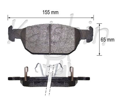 FK5165 KAISHIN Комплект тормозных колодок, дисковый тормоз