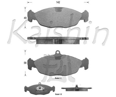 FK7063 KAISHIN Комплект тормозных колодок, дисковый тормоз