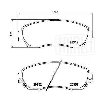 PF4226 TRIALLI Комплект тормозных колодок, дисковый тормоз