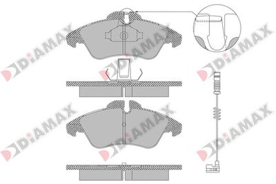 N09407 DIAMAX Комплект тормозных колодок, дисковый тормоз