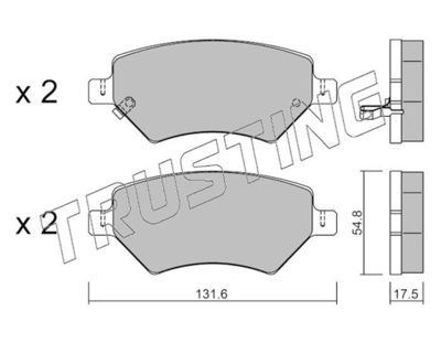 10770 TRUSTING Комплект тормозных колодок, дисковый тормоз