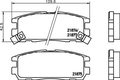 8DB355027361 HELLA Комплект тормозных колодок, дисковый тормоз