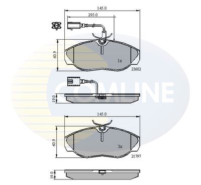 CBP11031 COMLINE Комплект тормозных колодок, дисковый тормоз