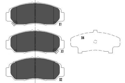 KBP2037 KAVO PARTS Комплект тормозных колодок, дисковый тормоз