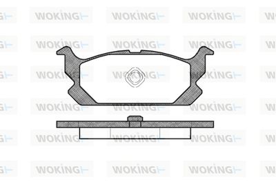 P403300 WOKING Комплект тормозных колодок, дисковый тормоз