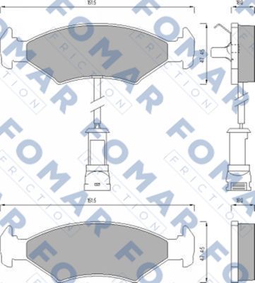 FO431181 FOMAR Friction Комплект тормозных колодок, дисковый тормоз