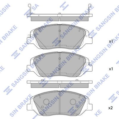 SP4102 Hi-Q Комплект тормозных колодок, дисковый тормоз