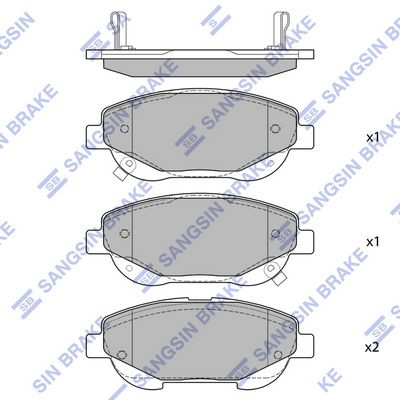 SP1579 Hi-Q Комплект тормозных колодок, дисковый тормоз