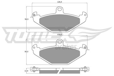 TX12371 TOMEX Brakes Комплект тормозных колодок, дисковый тормоз