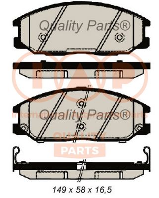 70418032G IAP QUALITY PARTS Комплект тормозных колодок, дисковый тормоз