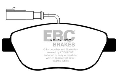 DP413832R EBC Brakes Комплект тормозных колодок, дисковый тормоз