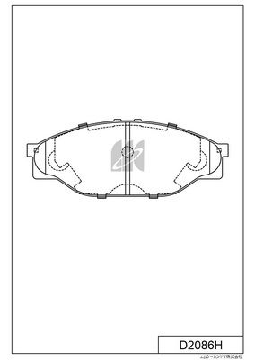D2086H MK Kashiyama Комплект тормозных колодок, дисковый тормоз