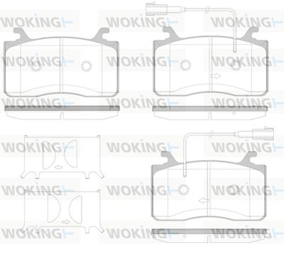 P1659312 WOKING Комплект тормозных колодок, дисковый тормоз