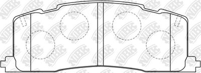 PN1274 NiBK Комплект тормозных колодок, дисковый тормоз